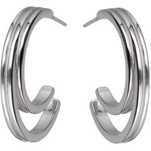 Luxe Zilver Oorringen - Classic Dames Oorbellen - Dames Oorringen Zilver - Echt Zilver- Zilver 925 - Amona Jewelry