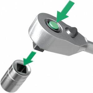 STAHLWILLE - Schakelbare Ratel - Staal - Verchroomd - 80 Tanden