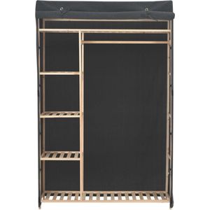 vidaXL Kledingkast - 110x40x170 cm - Stof - Grijs Kledingkast - Garderobe - Bergruimte - Opslag - Grijze Kledingkast