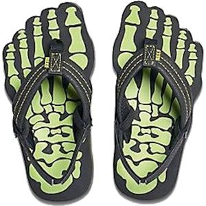 Reef Grom Skeleton Kinder Teenslippers Ra362p-grn - Kleur Groen - Maat 10c