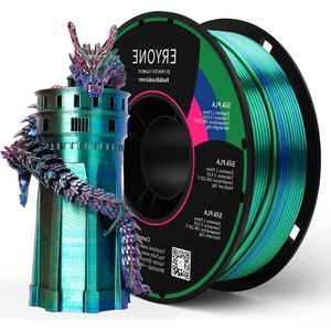 Zijden PLA-filament 175 mm 3D-printerfilament +/- 003 mm 1 kg/spoel zijderood - blauw en groen - hoge kwaliteit