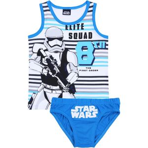 Wit gestreept jongens T-shirt+blauw STAR WARS Disney slipje