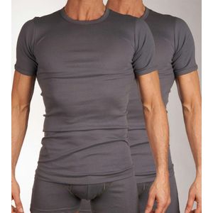 Mango T-shirt ronde hals - 2 Pack Box grey - maat XL (XL) - Heren Volwassenen - 100% katoen- 685-8167-box grey-XL