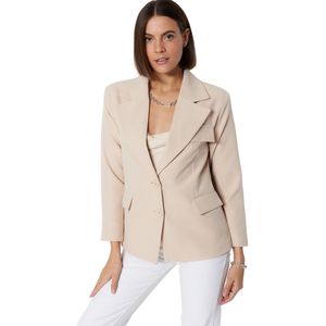 Trendyol Oversized Gevoerd Nertsenblazerjasje Met Dubbele Rij Knopen En Sluiting Twoss22Ce0077