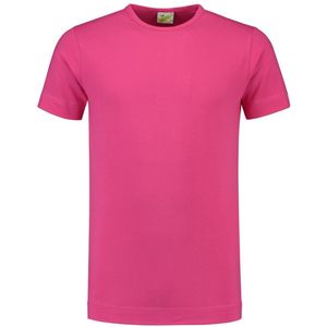 Lemon & Soda heren T-shirt met korte mouwen in de kleur fuchsia in de maat XXL.