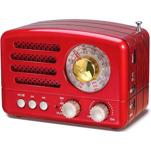 Draagbare Radio met Batterijvoeding en Instelknop - AM/FM Radiostation voor Onderweg - Handige Draagbare Ontvanger - Ideaal voor Reizen, Kamperen en Buitengebruik