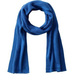 camel active Gebreide sjaal gemaakt van organic cotton - Maat menswear-OS - Blauw