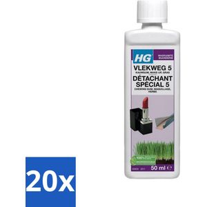 HG - Wasruimte - Vlekweg 5 - Kauwgum, Make-Up & Gras - 50 ml - Bulkverpakking - 20 stuks