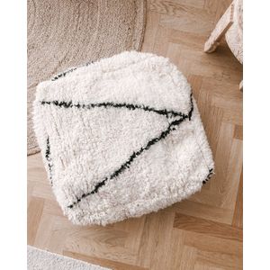 Poef Stripe | Met liefde gemaakt van Marokkaanse wol | Berber poef