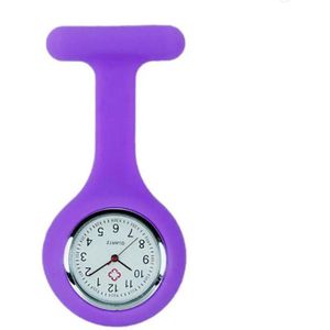 Modieuze Zakhorloge Duurzaam Quartz Horloge Hoge Kwaliteit Strak En Functioneel Verpleegster Horloge Stijlvol Trendy - Paars