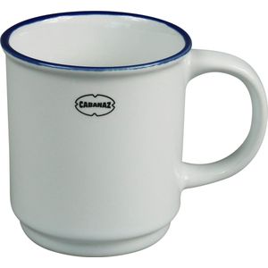 CABANAZ - stapelbare beker, keramiek, STACKABLE MUG, 180 ml, wit