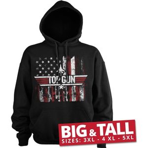 Top Gun America Big & Tall Hoodie Black-3XL
