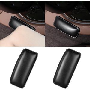 2 stuks - Auto Knie Kussen - Zachte Kniebeschermer Voor In De Auto - Memory Foam Pad - 18x8 CM - Zelfklevend - PU Leer - Auto Voetverzorging Knie Leggings Dekking Dij Ondersteuning Comfort Elastisch Kussen Auto Interieur Accessoires