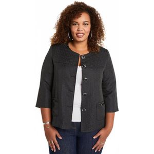 3/4 mouw crew hals jas