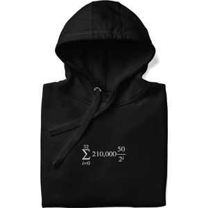 Bitcoin Hoodie - Bitcoin Halving Cycle Formula - Wit Geborduurd - Unisex - Kleur Zwart - Maat S | Bitcoin cadeau| Cryptocurrency cadeau| Bitcoin Trui| Crypto Trui| Crypto Hoodie| Bitcoin Hoodie| Bitcoin Merch| Bitcoin Kleding| Crypto Kleding