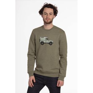 Brooklyn Kaki 'Piston Club-Defender' sweater Auto | Jeep | Land Rover | Grappig | Cadeau - Maat S
