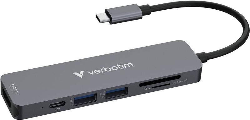 USB-C Hub - 6 Poorten - Zwart - Aluminium - 4K Video-uitvoer
