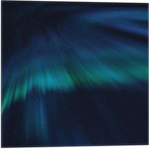 Vlag - Blauwe Neonvegen op Donkerblauwe Ondergrond - 50x50 cm Foto op Polyester Vlag