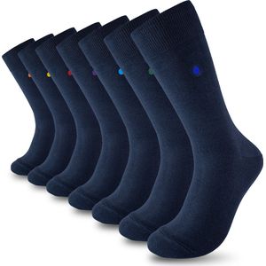Seven Days in Blue | 7 paar blauwe sokken - maat: 43-46
