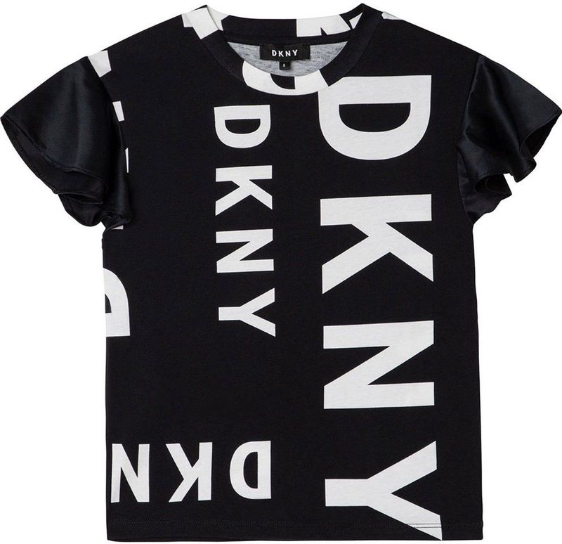 Dkny D35r73-m41 T-shirt Met Korte Mouwen Zwart 14 Years Meisjes