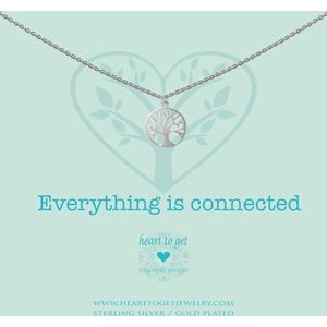 Heart to Get necklace, silver, tree of life, everything is connected