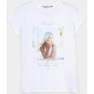 Tiffosi T-Shirt meisjes wit fotoprint maat 140
