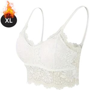 Livano BH Zonder Beugel - Zonder Bandjes - Push-up Bh's - Comfort Beha - Comfortabel - Sterk - Wit - Maat XL