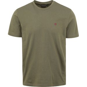 Napapijri - Salis T-shirt Groen - Heren - Maat 3XL - Regular-fit