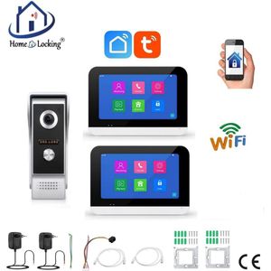 Smart WIFI deur intercom 2 touchscreens. T-2301-1-2