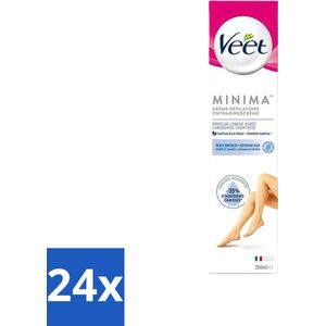 Veet Minima - Ontharingscrème - Gevoelige Huid - Frisse parfum - 200ml - Voordeelverpakking - 24 stuks