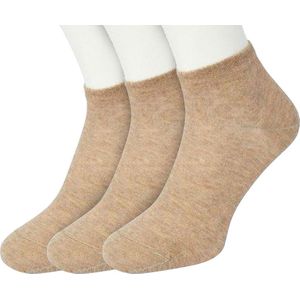 Bonnie Doon Tencel Sneakersokken Heren Licht Bruin maat 43/46 - 3 paar - Licht, Ademend, Soepel - Zeer Comfortabel en Zacht - Zakken niet af - Korte sokken - Business Line - Antibacteriëel - Milieubewust - Zand - Beige - Dark Sand - OL2020023.3