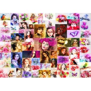 Legpuzzel - 1000 stukjes - Collage Vrouwen - Grafika puzzel