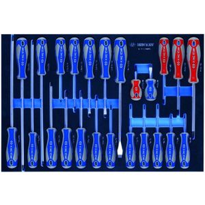 King Tony Schroevendraaierset 24-delige Platte Phillips Torx met Foam Module