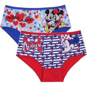 2x marineblauw en rood Minnie Mouse broekje voor meisjes DISNEY