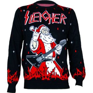 Sleigher - Gebreide Kersttrui - Voor Metalheads - Foute Kersttrui
