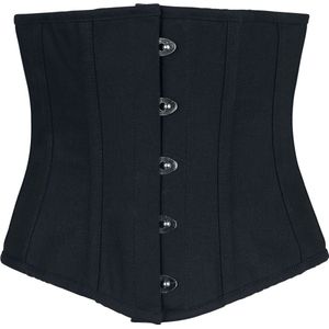 Gothicana Zwarte onderborstcorsage - Dames - XL