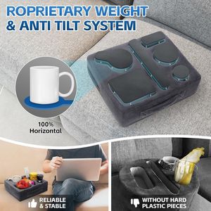 Bank Bekerhouder voor Bank Sofa Bekerhouder voor Tablet Afstandsbediening Snacks Waterdicht Lekvrij voor Parkeerplaats Strand Picknick Boot RV (Grijs)