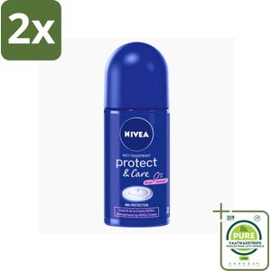 Nivea - Protect & Care - Deodorant - Roll-On - 50 ml - Voordeelverpakking - 2 stuks - NIVEA deodorant - Anti-transpirant