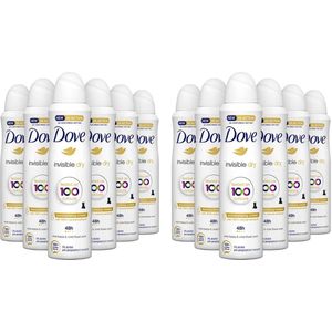 Dove - Invisible Dry - Deodorant Spray - 12 x 150 ml - Voordeelverpakking
