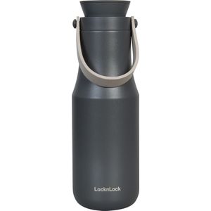 Lock&Lock RVS Thermosfles - Isoleerfles - Veldfles - Drinkfles - Koffie en Thee - Lekvrij - Tot 12 uur warm - 470 ml - Grijs