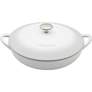 Denby | Natural Canvas Gietijzeren Pan Laag ø 30 cm - Wit