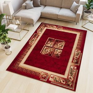Tapiso Atlas PP Vloerkleed Rood Modern Woonkamer Tapijt Maat- 300x400
