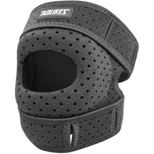 Kniebrace - Dubbele Patellaband - Kniebandage -1 Stuk Dubbele - Verstelbaar Kniebrace - Patella riem knie - Patellabrace - Knie Support - Fitness -Grijs