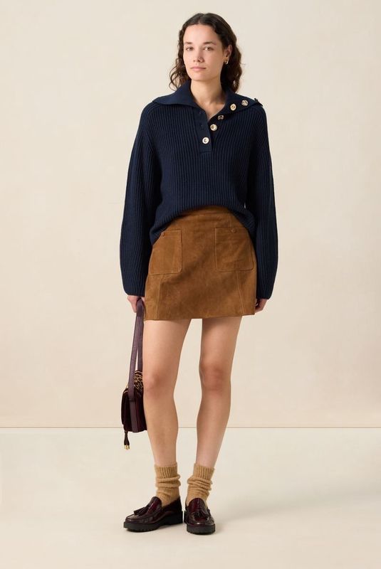 Sissy-Boy - A-lijnrok - Bruin - Suède