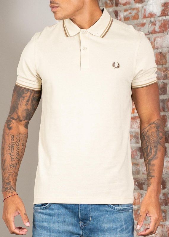 Fred Perry - Polo Twin Tipped M3600 - Poloshirt - Beige - Slim-fit