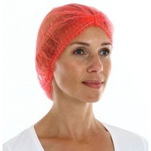 CMT® | 100 haarnetjes ROOD | non woven | latexvrij | clip caps