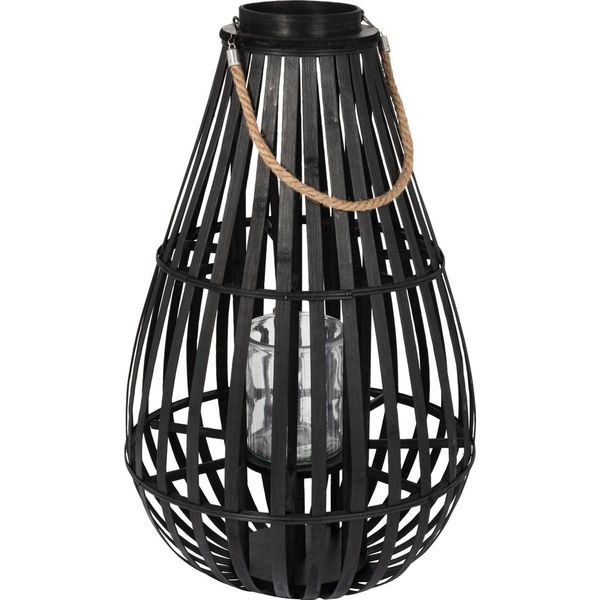 bamboo lantaarn - zwart - 50 cm - online kopen Lage prijs | beslist.nl