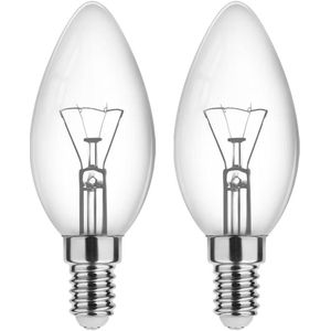 Technik E14 Gloeilamp 40W - 350lm - 2700K - Extra Warm Wit - Kaarslamp B35 - 2 stuks