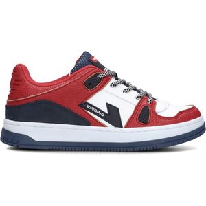 Vingino Kevin Sneakers - Leren Sneaker - Jongens - Rood - Maat 32