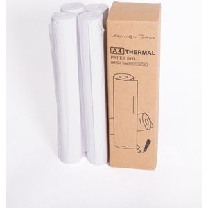 Impressora Térmica® - A4 Papierrollen - Mini Printer - Thermische Papierrollen - Printpapier - 4 STUKS - 120 vellen papier